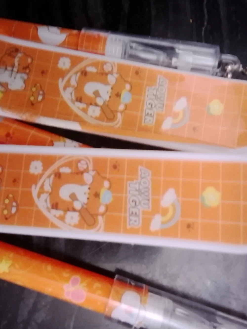 Aowu Tiger Erasable Skateboard Gel Pens Set Of 4